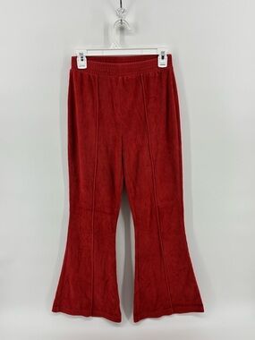 SHORT aerie Corduroy Flared Sweatpants in Deep Red